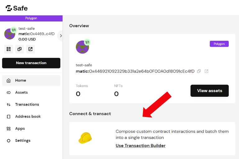 Safe Transaction Builder Interface